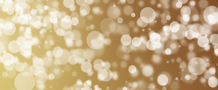 Golden  Bokeh Lights Background