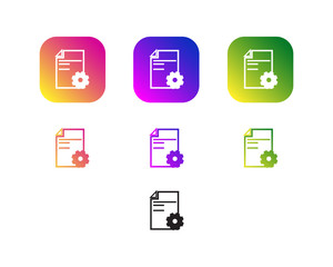 3 color gradient account settings line icon