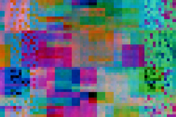 Pixel pattern of a digital glitch /Abstract background, pattern of a digital glitch.