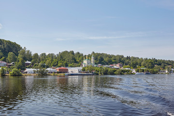 View on the valley of Volga river from the hill