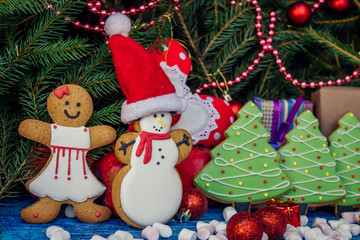 Christmas gingerbread closeup