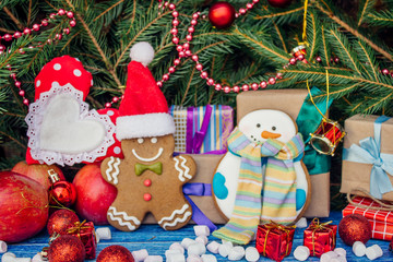 Christmas gingerbread closeup