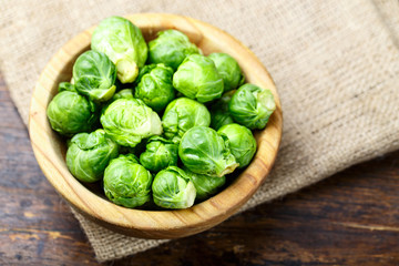 Brussels sprouts in a plate