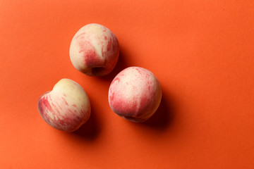 ripe peaches on the table