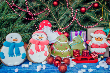 Christmas gingerbread closeup