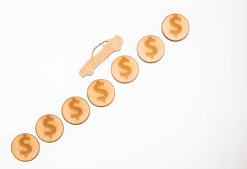 Raise and lower the value of the car - White background