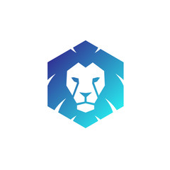 Lion head - vector logo template creative illustration.  strong, power concept symbol. Design element. - Vector