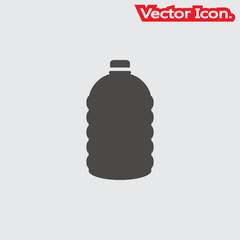 Plastic-bottle icon isolated sign symbol and flat style for app, web and digital design. Vector illustration.