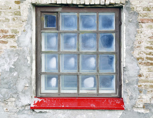 old window on a wall
