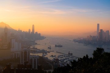 香港 寶馬山・紅香爐峰からの夕景