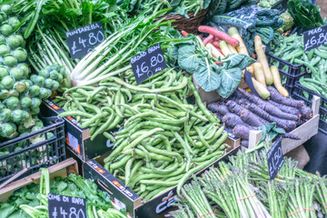 Fototapeta premium Fruits and vegetables at a farmers market