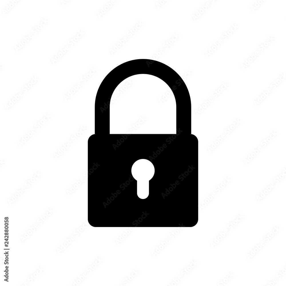 Poster lock icon. encryption icon. lock icon in trendy flat style isolated on white background. security sy