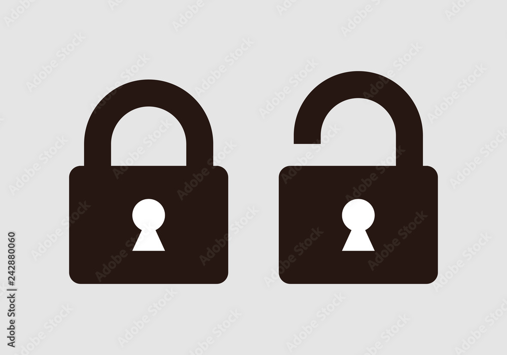 Poster lock icon. encryption icon. lock icon in trendy flat style isolated on white background. security sy