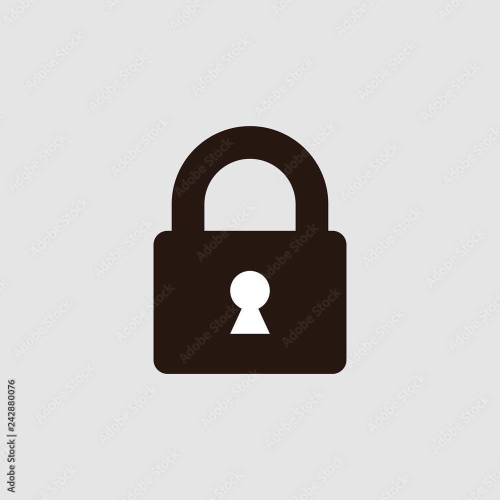 Poster lock icon. encryption icon. lock icon in trendy flat style isolated on white background. security sy