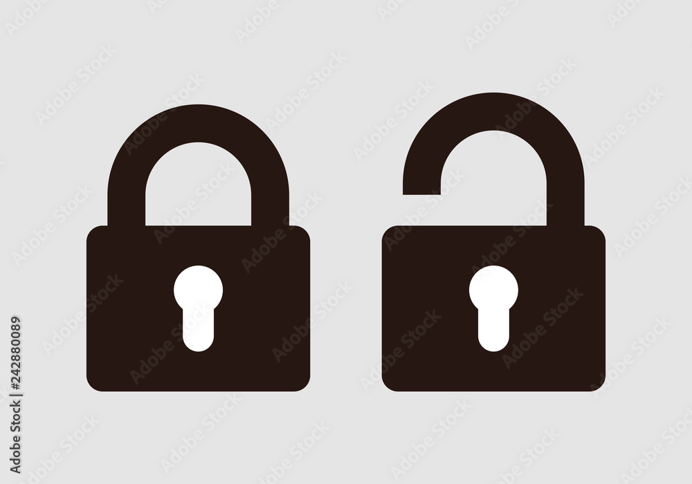 Poster lock icon. encryption icon. lock icon in trendy flat style isolated on white background. security sy