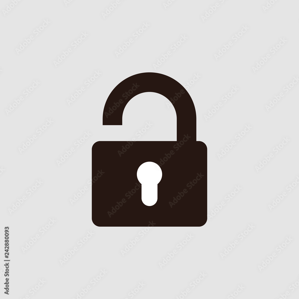 Poster lock icon. encryption icon. lock icon in trendy flat style isolated on white background. security sy