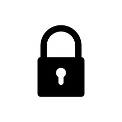 Lock icon. Encryption icon. Lock Icon in trendy flat style isolated on white background. Security symbol for web design