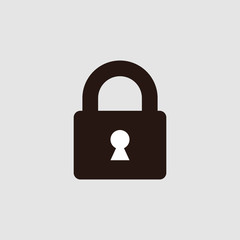 Lock icon. Encryption icon. Lock Icon in trendy flat style isolated on white background. Security symbol for web design