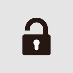 Lock icon. Encryption icon. Lock Icon in trendy flat style isolated on white background. Security symbol for web design
