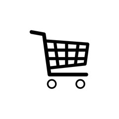 Shopping icon vector. Shopping cart icon