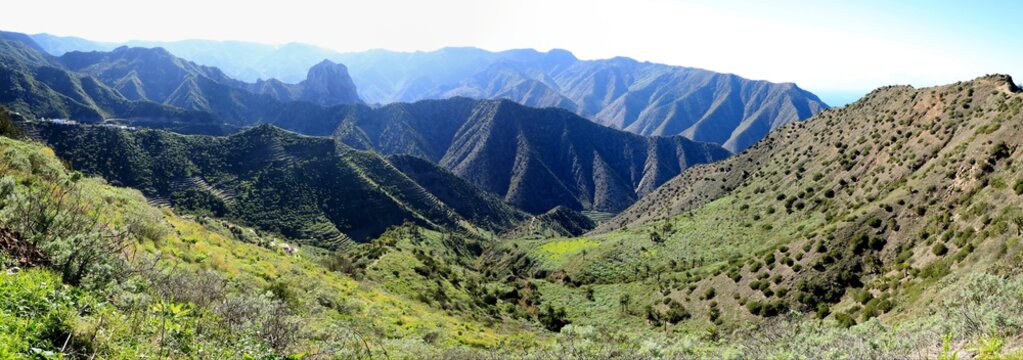 Die Berge um das Tal von Hermigua, La Gomera