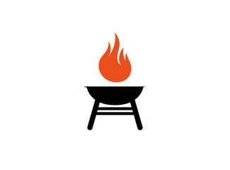 barbecue grills with fire logo