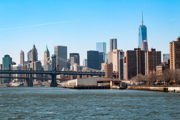 Skyline von NewYork mit Manhattan Bridge
