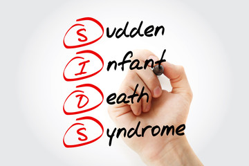 SIDS - Sudden Infant Death Syndrome acronym with marker, concept background