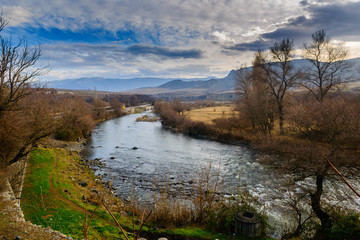 Debed River at the Armenia-Georgia border