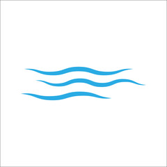 Wave icon on white background. Vector illustrations. Flat design.