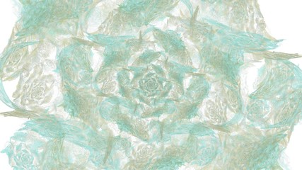 Hintergrundgrafik - Fraktal - Rose  - Helles Grün