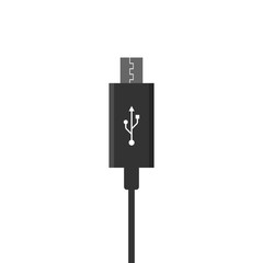 Micro USB cables. Vector illustration, flat design.
