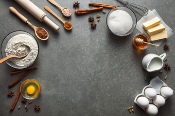 Still life with dough and flour.