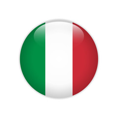 Italy flag on button