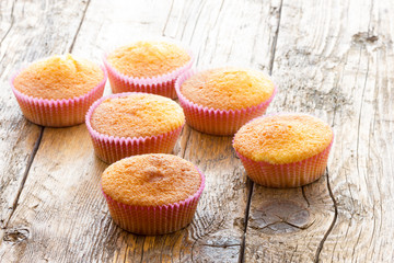 Sweet donuts with icing sugar
