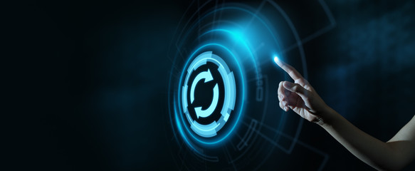 Update Software Computer Program Upgrade Business technology Internet Concept