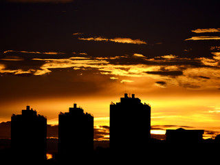 Fototapeta premium sunset in city