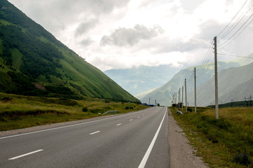 the road to Kabardino-Balkaria among the mighty mountains