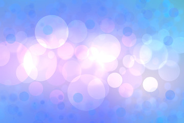 Abstract blue illustration. Abstract light blue pastel bokeh background texture with bright soft color circles. Beautiful template for your design.
