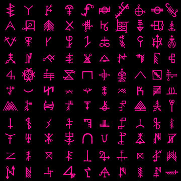 Screen with the code of alternative fiction, sci-fi alien computer symbols. Artificial intelligence language or Quantum computers. Non binary. Vector.