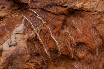 red earth, red soil, soil in layers, rock texture