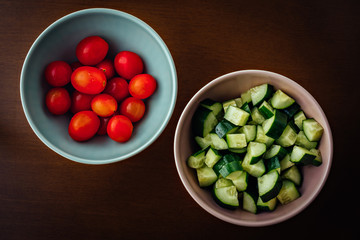 Cherry tomatoes and cucmber