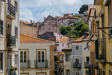Fototapeta na wymiar Old buildings in Lisbon, Portugal