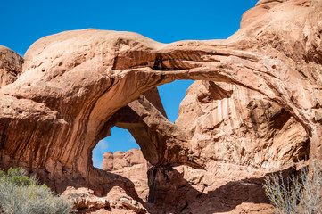 Fototapeta na wymiar Canyons Desert Landscape in the Arches National Park