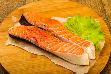 Raw salmon