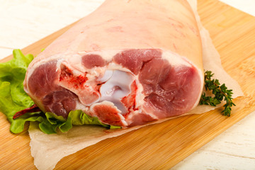 Raw pork knee