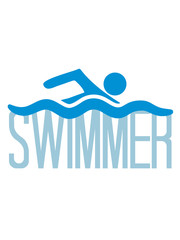 swimmer logo design schwimmen piktogramm baden schwimmbad sport spaß wasser wellen tauchen hallenbad clipart cool schwimmer © Style-o-Mat-Design