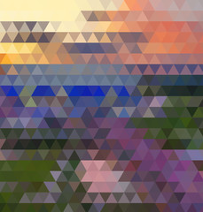 vector abstract irregular polygon background with a triangular pattern in full color rainbow spectrum colors