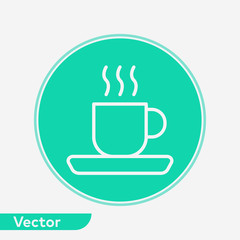 Coffee cup vector icon sign symbol