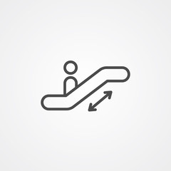 Escalator vector icon sign symbol